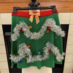 NWT Planet Gold Christmas Skirt, Youth Sz S